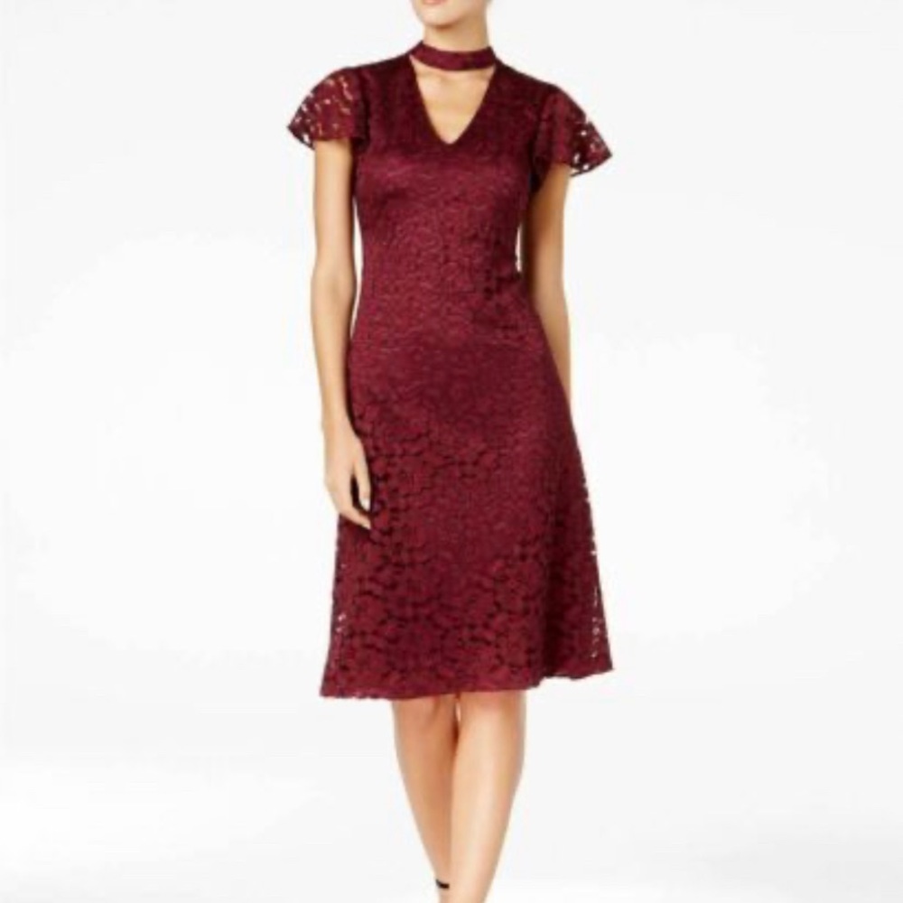 Julia Jordan Lace Choker Dress